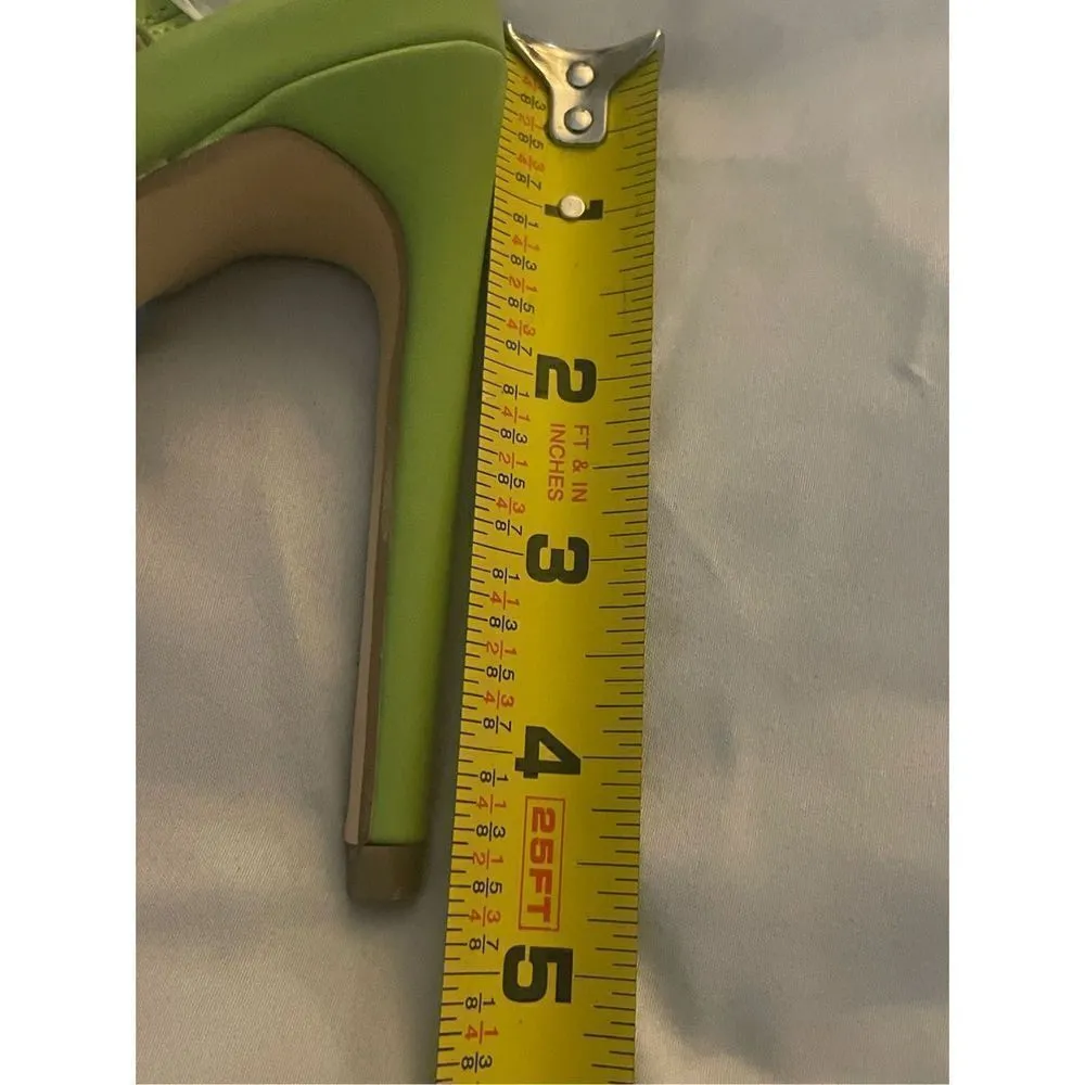 New Lulus Lianya Green Ankle Strappy Wrap Stiletto Shoes Size 7 - Image 11