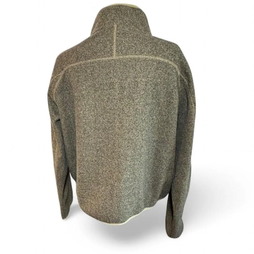 Athleta Women's Green Stroll Fleece Full zip Stand up Collar Jacket Size XL - Image 5