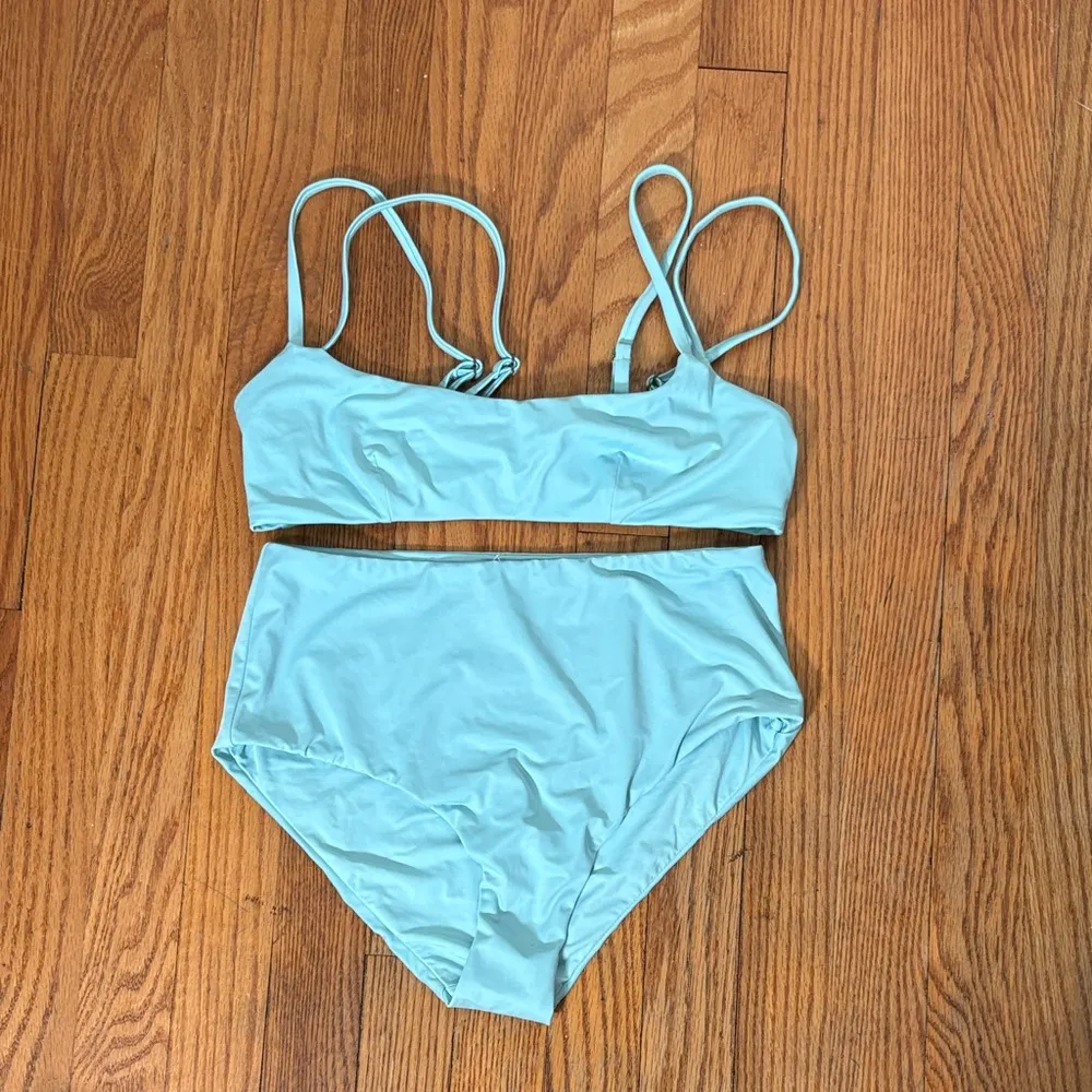Andie bikini Set Rockaway Top High Waisted Bottoms Light blue size Small NWOT - Image 3