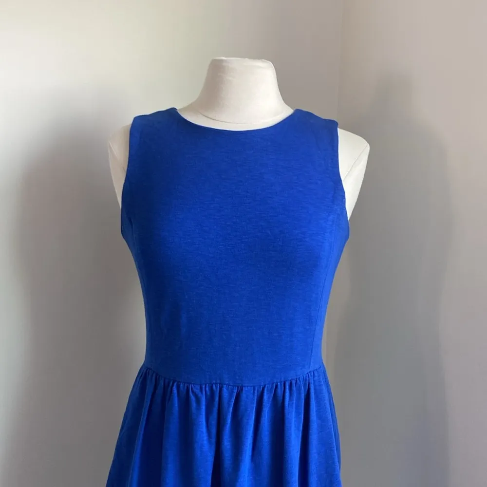 J. CREW Fit & Flare Dress Womens Sz Small Cobalt Blue Knit Classic Essential - Image 3