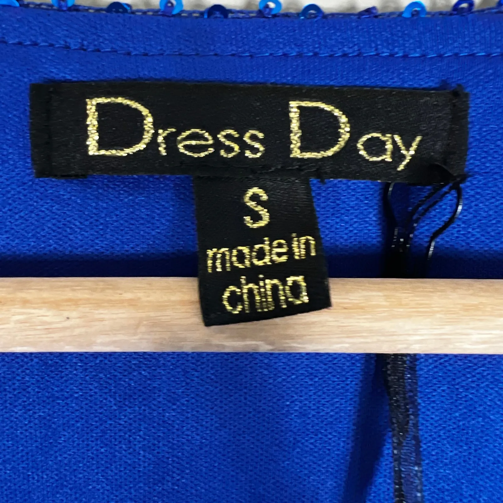 NWT Dress Day Mini Dress Womens S Blue Sequin V - Image 4