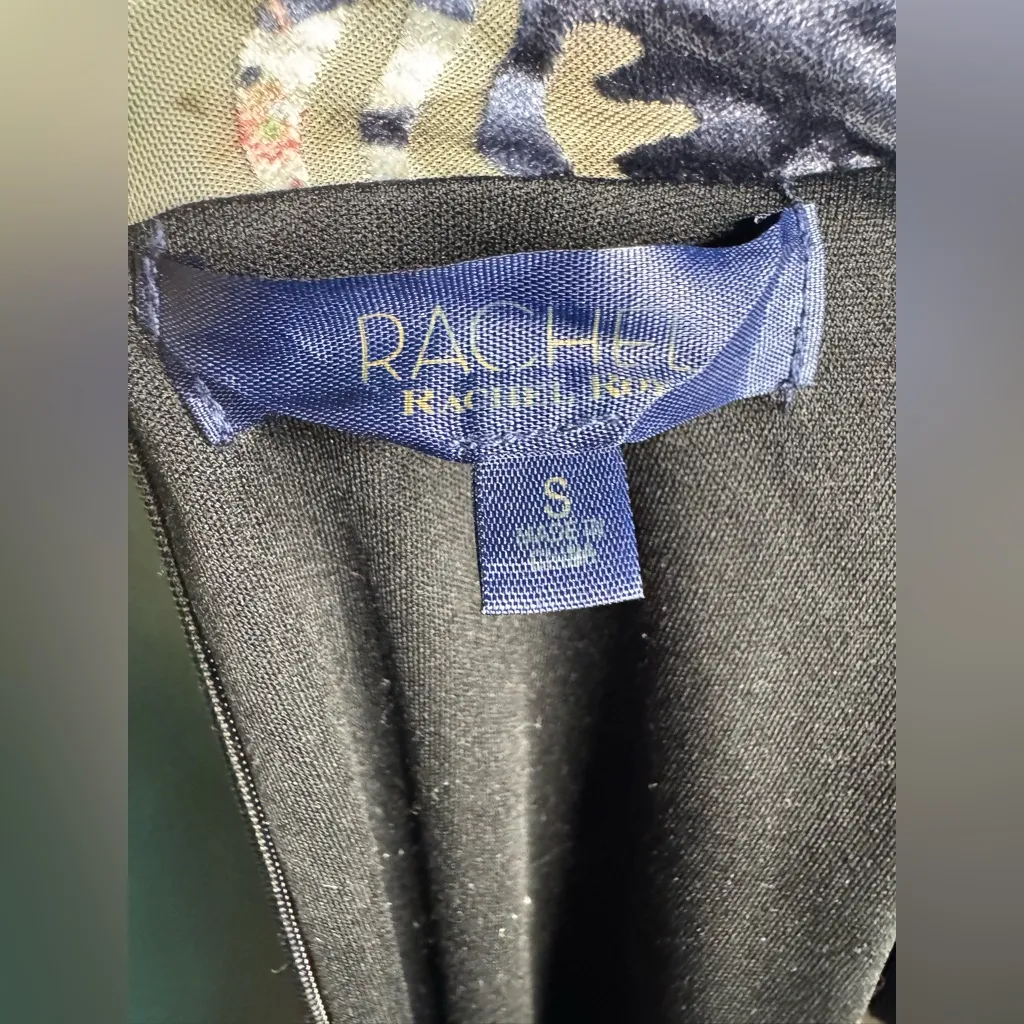 Rachel Roy Blue Floral Velvet Over The Knee long Sleeve Dress Pink - Image 7