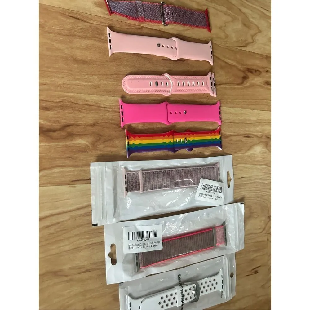 Apple Watch band 42 mm bundle bands different colors and designs. Gold - Image 3
