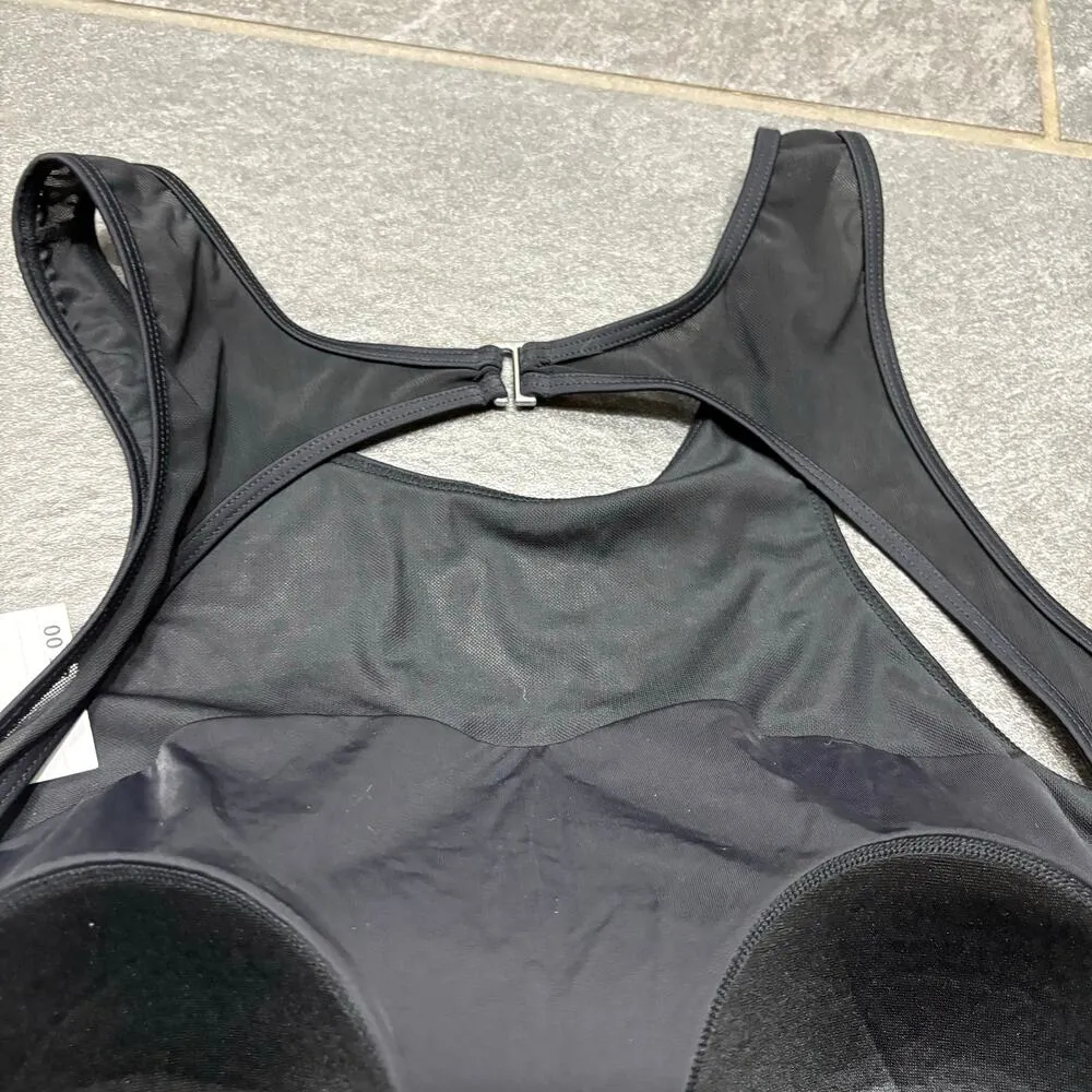 Nordstrom Summersalt Black Mesh Free Style One Piece Swimsuit SZ 14 Open Back - Image 12