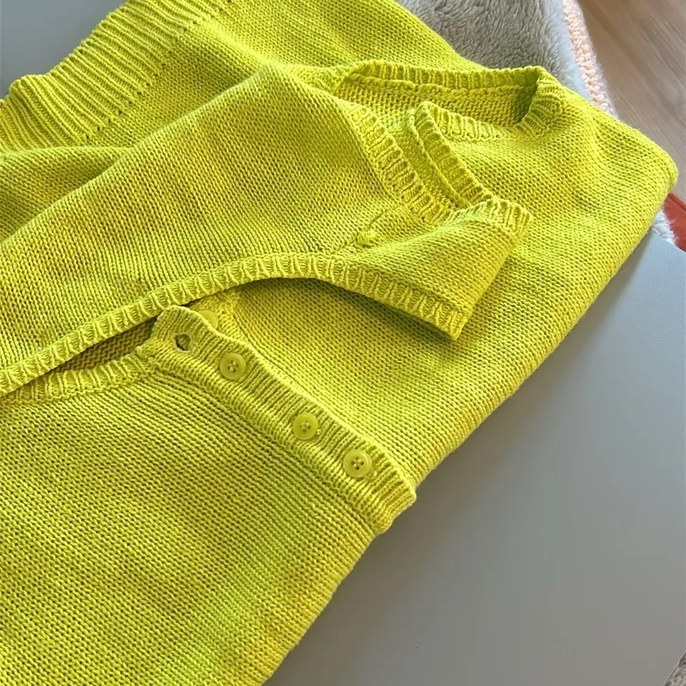 Vintage neon green cardi - Image 5