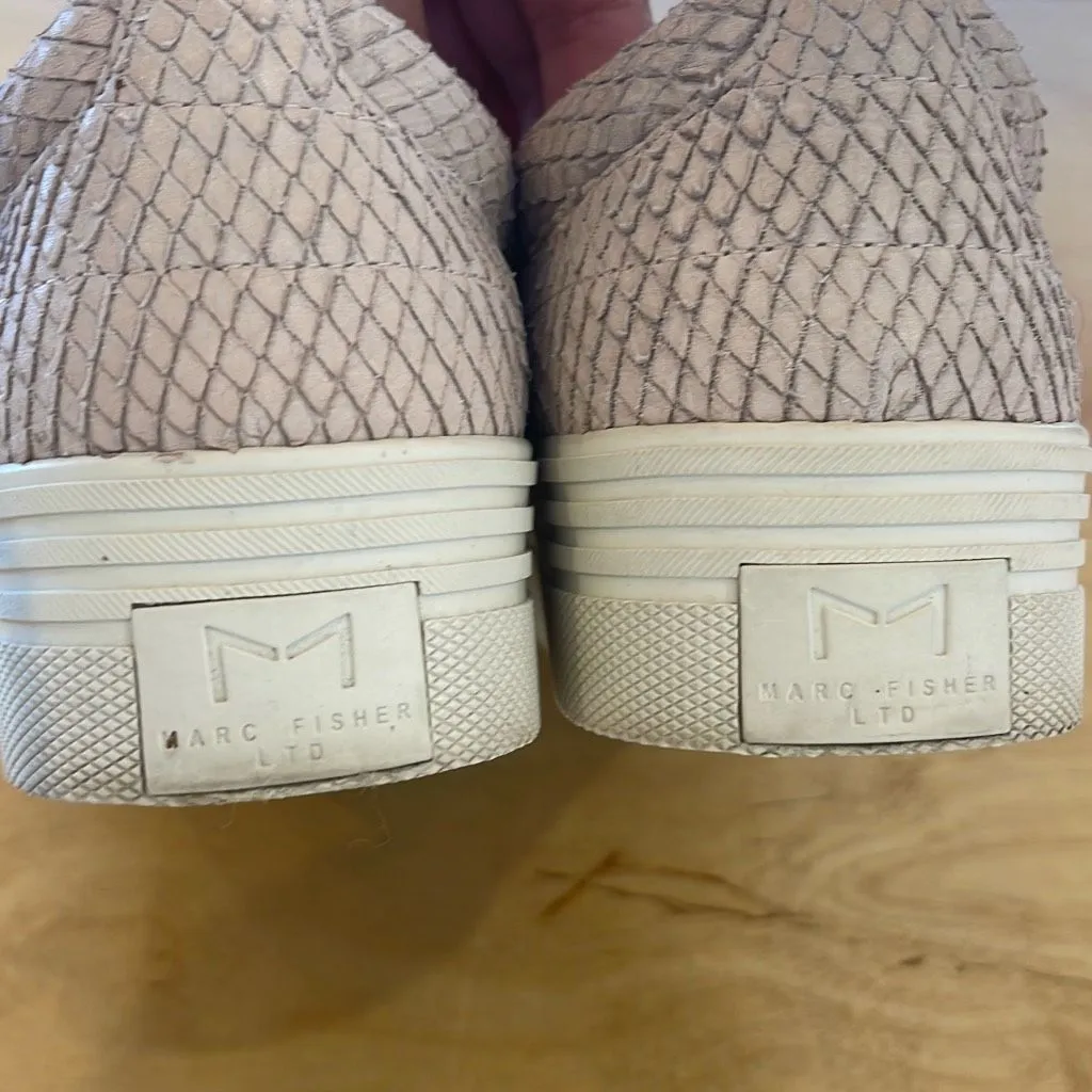 Marc Fisher LTD Womens Elise Leather Platform Sneaker Shoes Tan Size 6‎ - Image 5