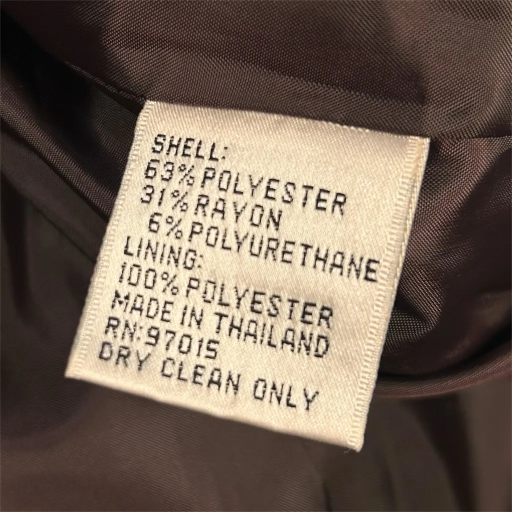 Vintage Bill Blass Women’s Suit Jacket Sz 12 Dark Academia Minimalism 90’s Brown - Image 4