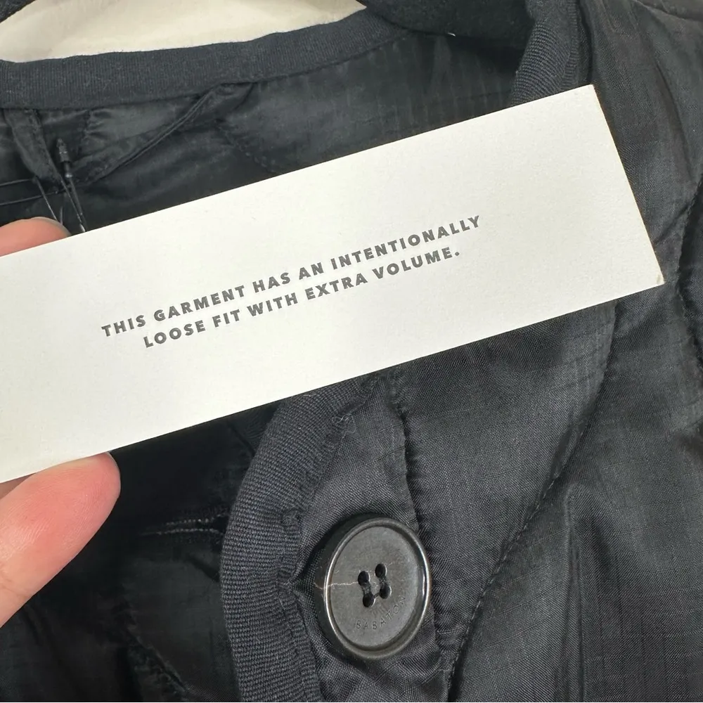 NEW Aritzia Babaton Evergreen Quilted Jacket Womens 2XS Black Oversized Coat - Image 11