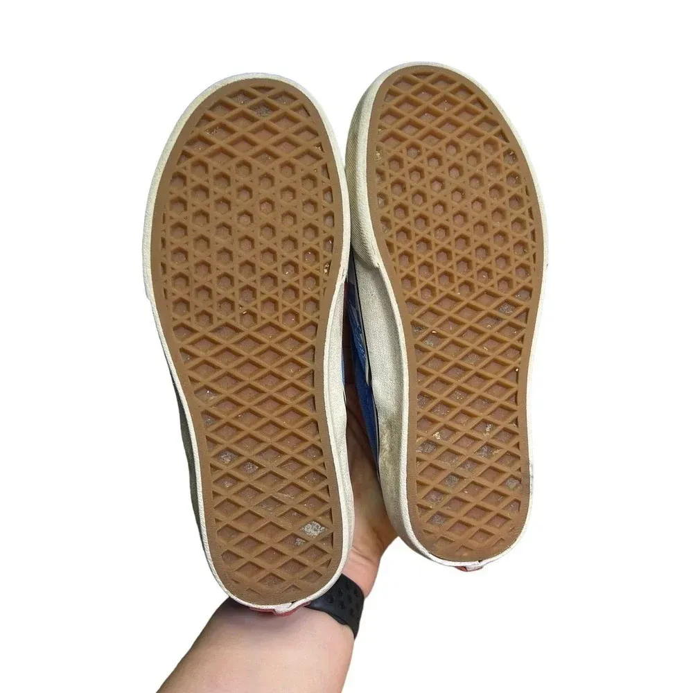 VANS Classic‎ Slip-On Checkerboard Blue/ White Unisex Sneakers Y4.5/M4.5/W6.0 - Image 7