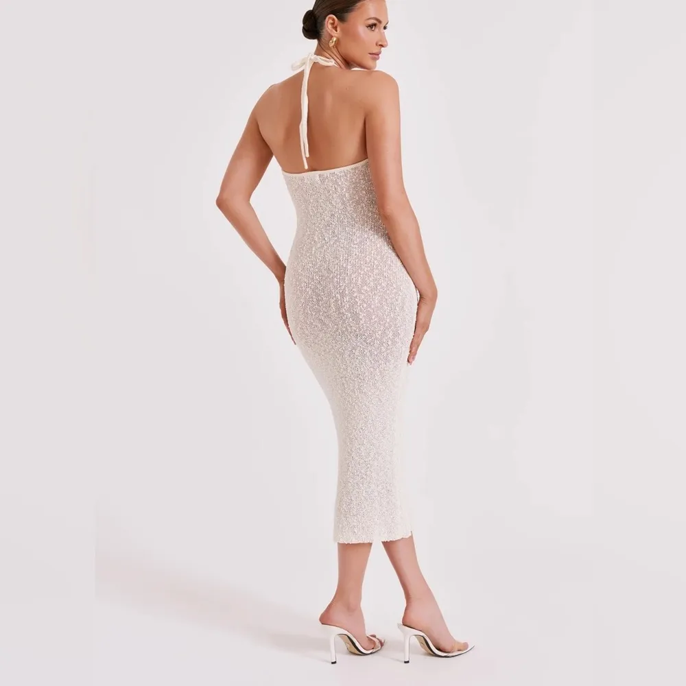 Meshki KAHALI Boucle Halter Midi Dress - Image 7
