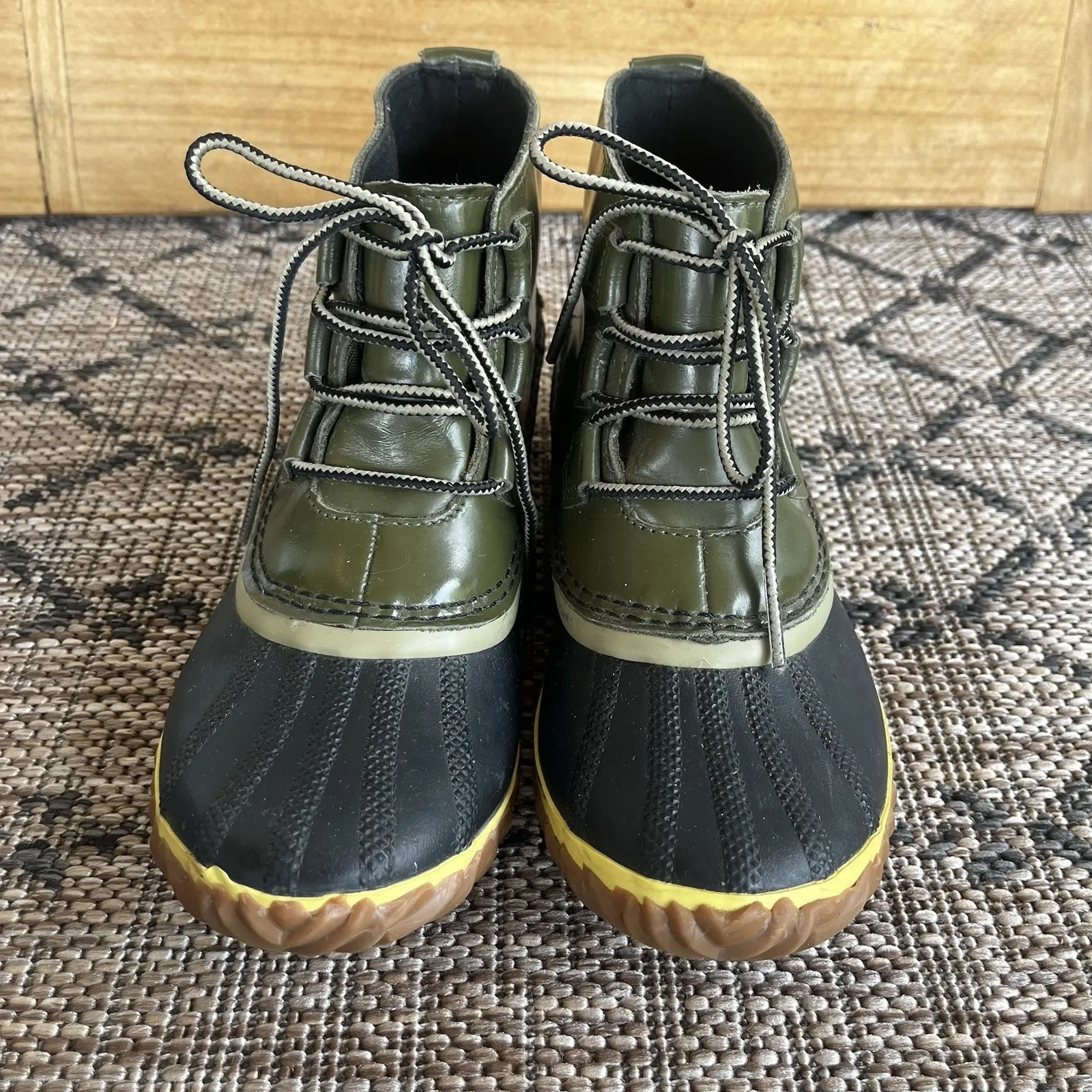 Sorel Out N‎ About Ankle Rain Boots Nori Olive Green Women's Size 6.5 - Image 5