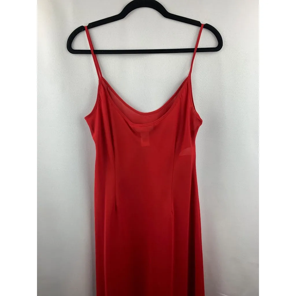 Women's Jones New York Red Silk Dress Size 10 - Image 4