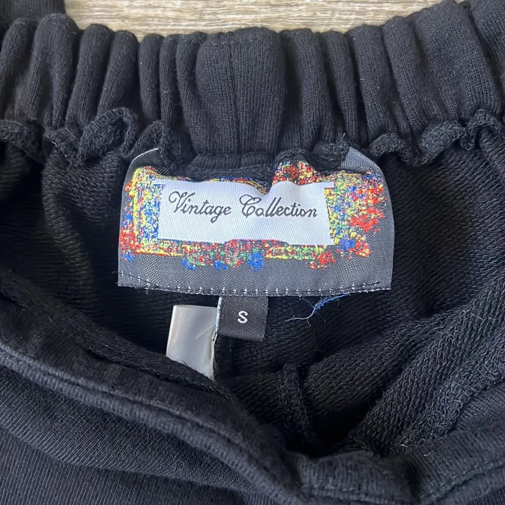 Vintage Collection Embroidered Black Sweat Pants Size Small - Image 2