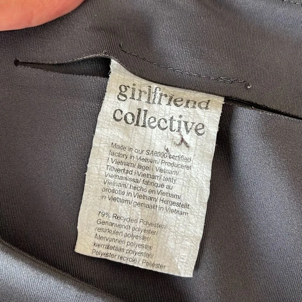 Girlfriend Collective Compressive High-Rise Legging Wide Elastic Waistband Gray - Image 8