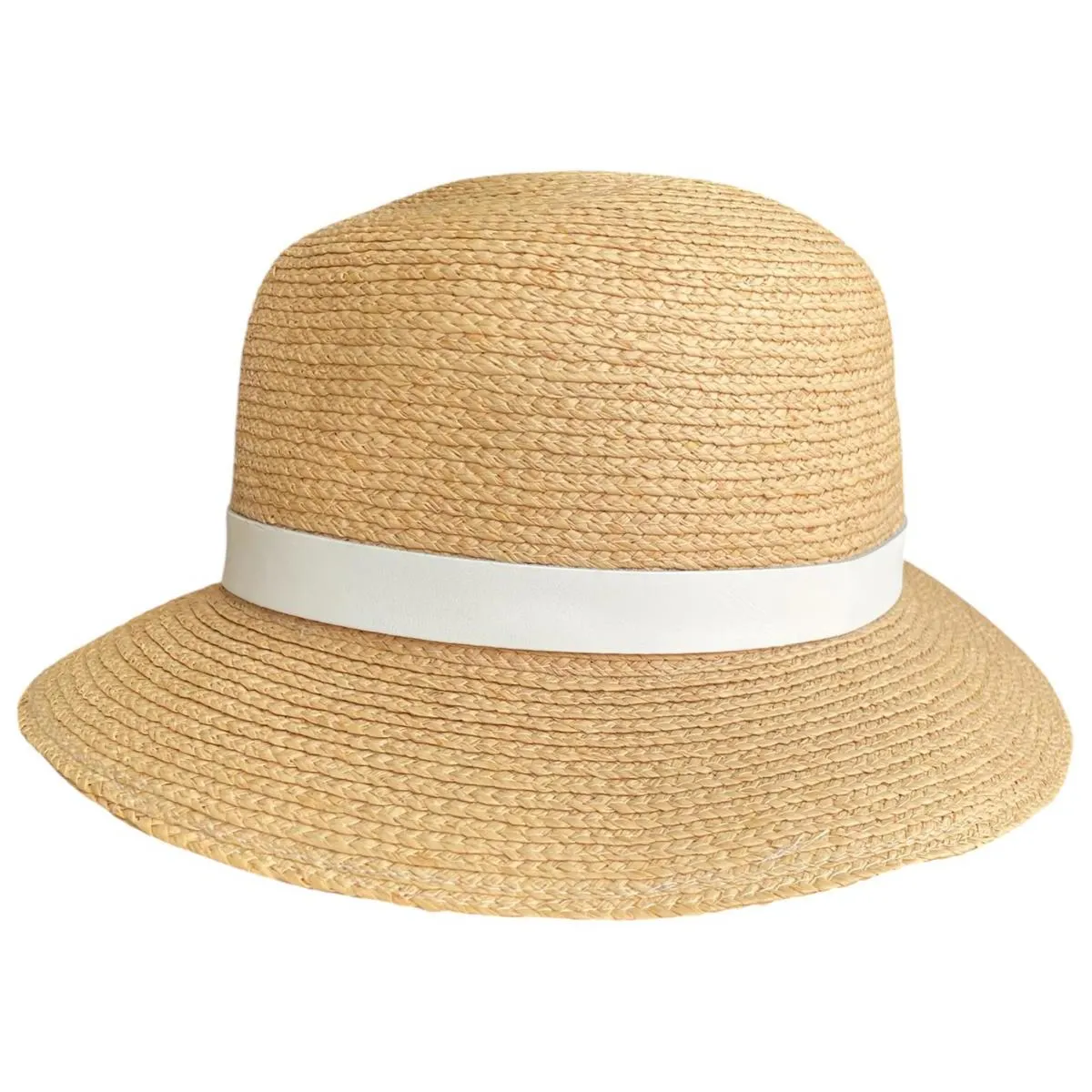 Tilley Raffia Palm Straw Sun Hat Woven Cloche Women's Size Medium Tan - Image 2