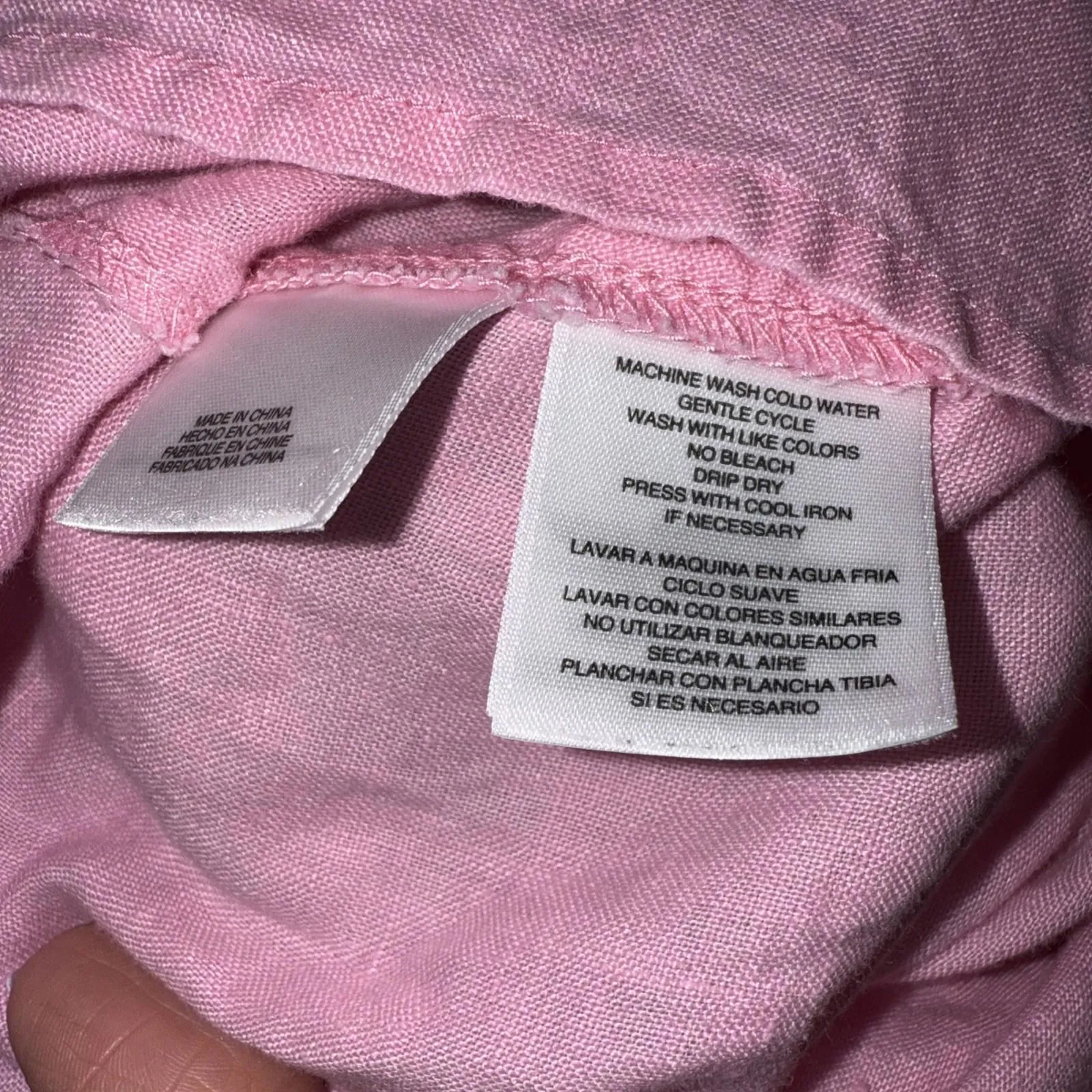 Jones New york Sport 100% Linen Pink Quiet Luxury Old Money Minimalist PM - Image 8