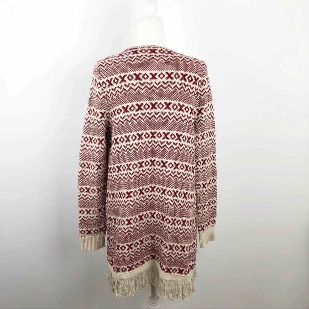 Natural Reflections Fringe XOXO Open  Cardigan S - Image 9