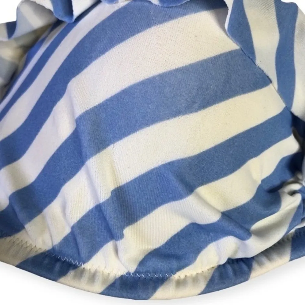 Victoria’s Secret Striped Padded Frilly Bandeau Bikini Top 34C - Image 4