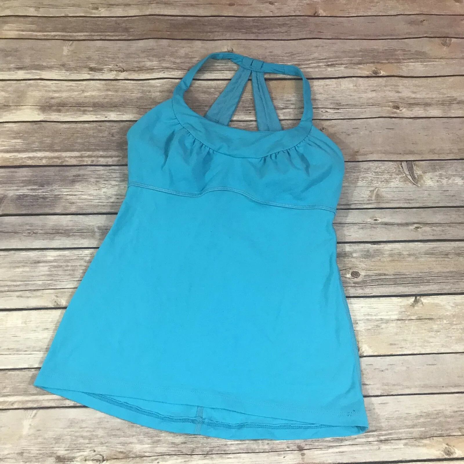 lululemon Womens Tank Spry Blue Scoop Me Up Top Athleisure Running‎ Yoga - Image 3
