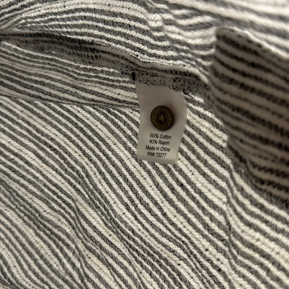 Sonoma Black and White Striped Mini long sleeve shirt Dress XL cotton rayon - Image 9