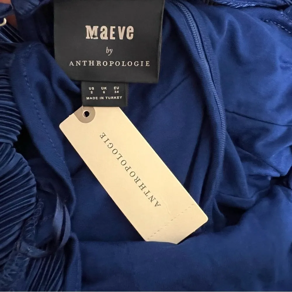 Anthropologie Maeve Sonata Royal Blue Jumpsuit Playsuit Romper SIZE 2 NWT - Image 7