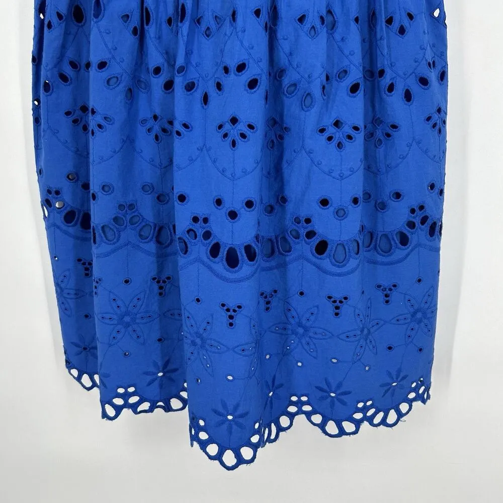 Anthropologie Tallulah Eyelet Lace Mini Dress Puff Sleeves Button Front Size XS - Image 9