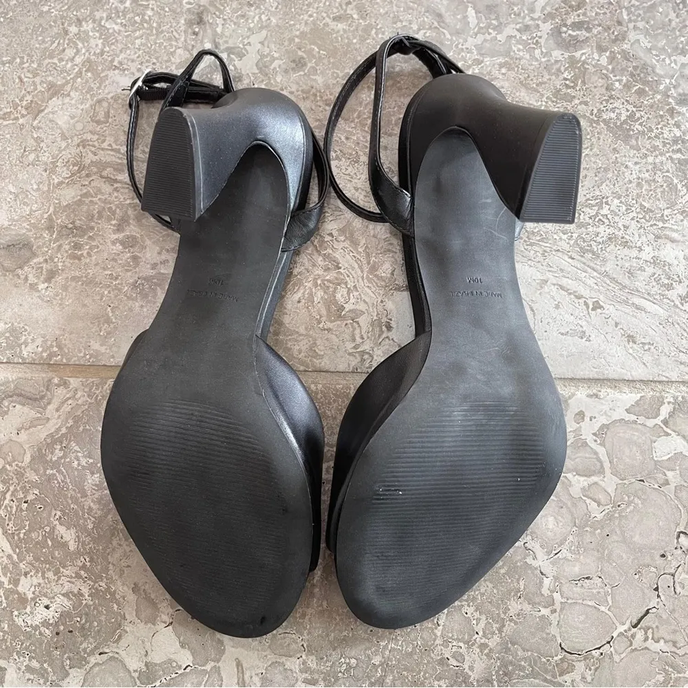 Bloomingdale’s AQUA Jett Ankle Strap High Heel Sandals Black, Size 10 NEW in Box Black - Image 7