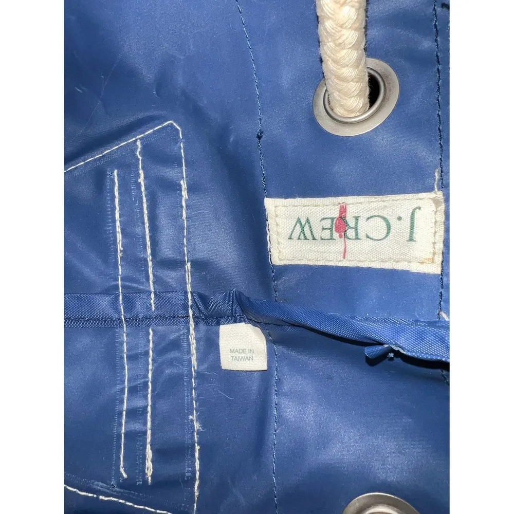 Vintage J Crew Canvas Blue Backpack - Image 3