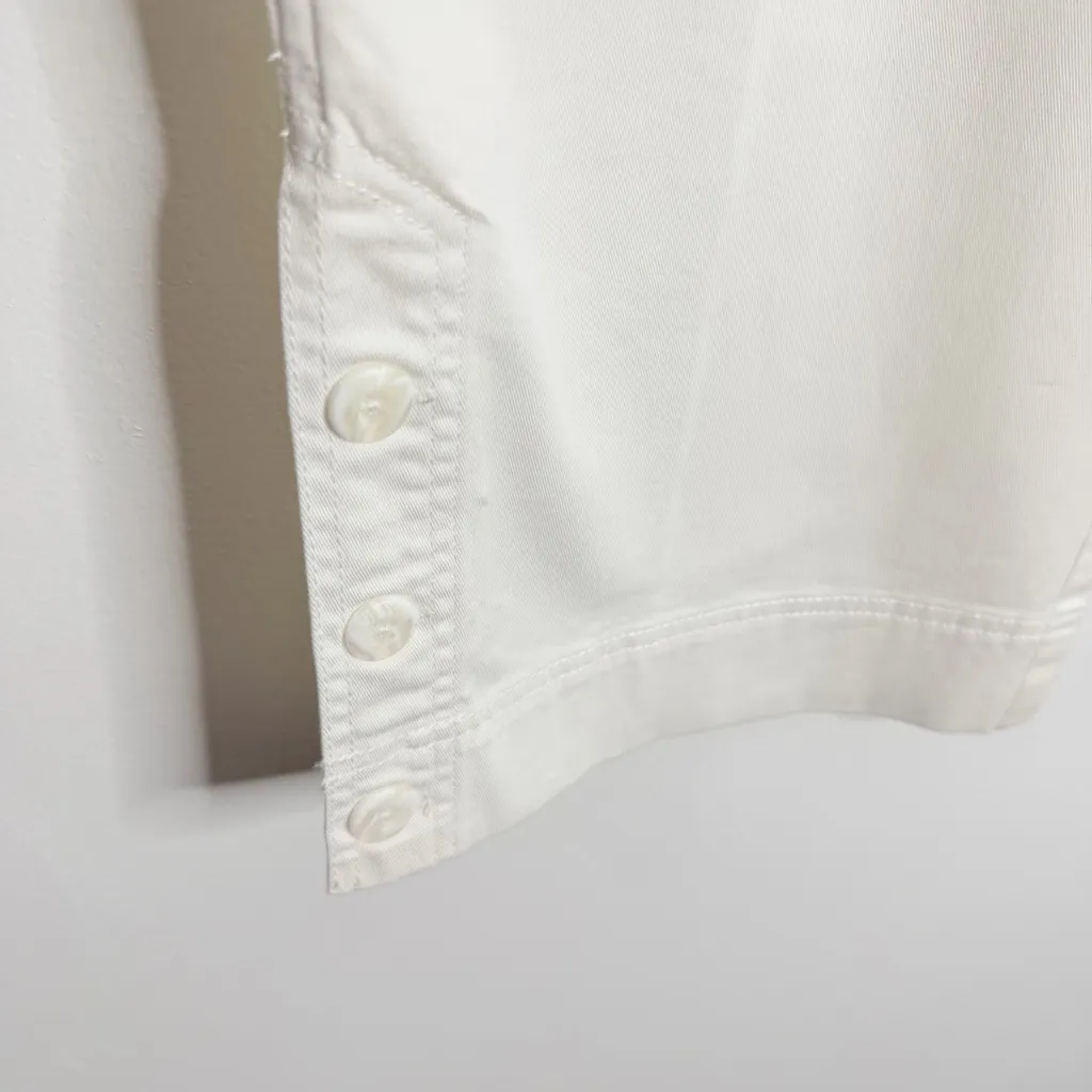 NWT Charter Club Katherine Fit Cropped Pant In White Button Ankle Size 14 Casual - Image 5