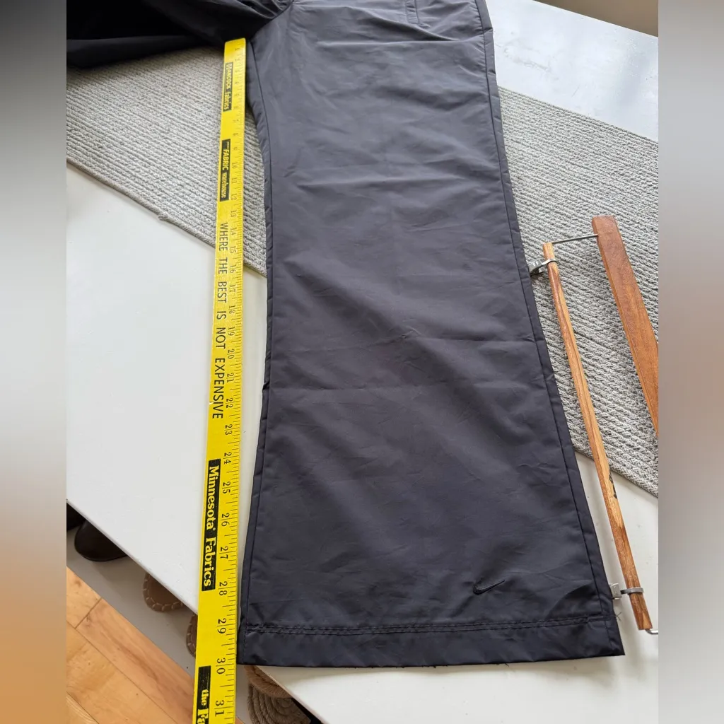 Vintage Nike Black Low Rise Track Pants Wind Pants Size Medium - Image 8