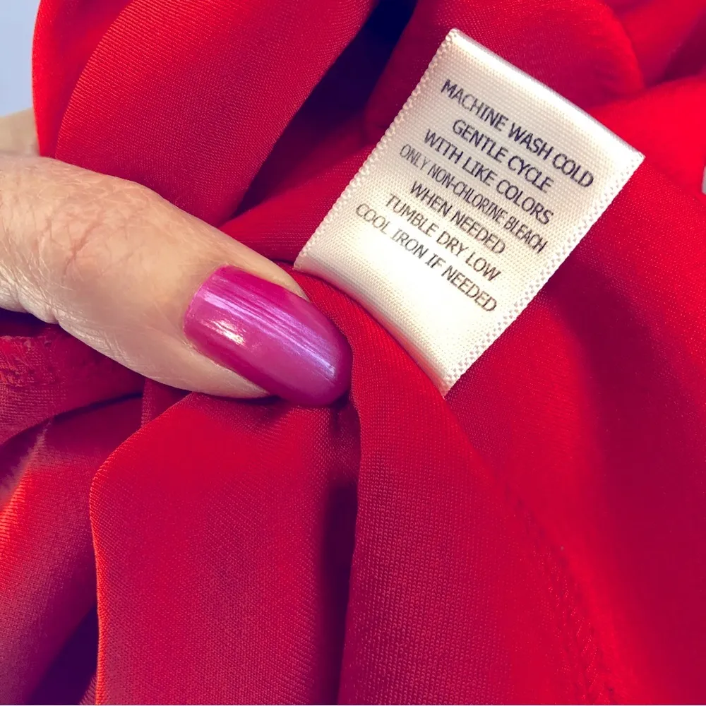 GB Gianni Bini Red Fit and Flare Sleeveless Zip Back Skater Mini Dress Small - Image 10