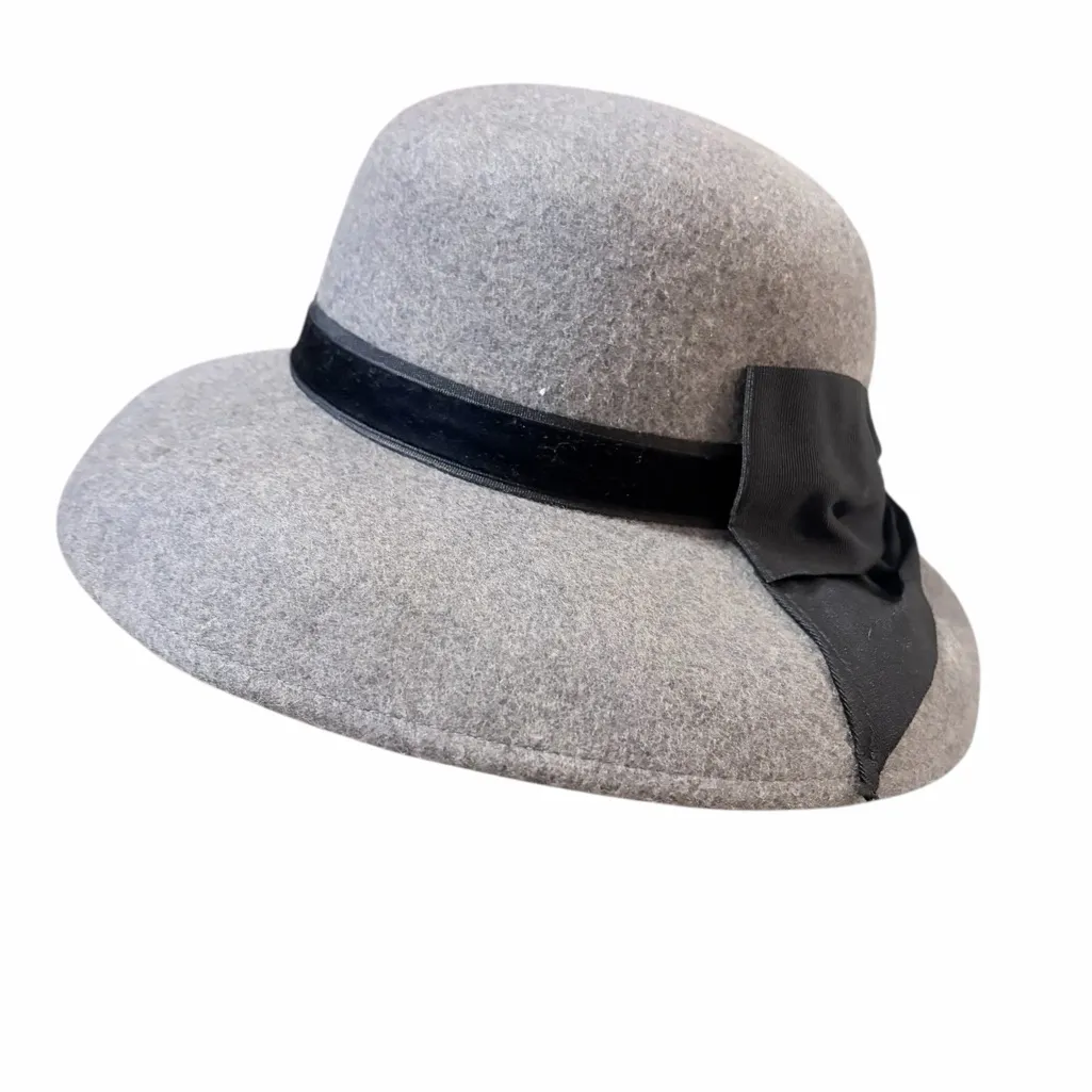 ADORA Classic Gray Hat with Black Ribbon - Image 2