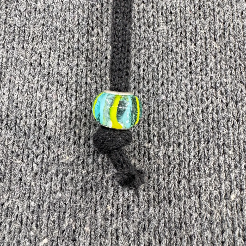 Gray Green Colorblock Hooded Sweater Pocket Beads Toggle Button Boho Asymmetric Size XL - Image 10