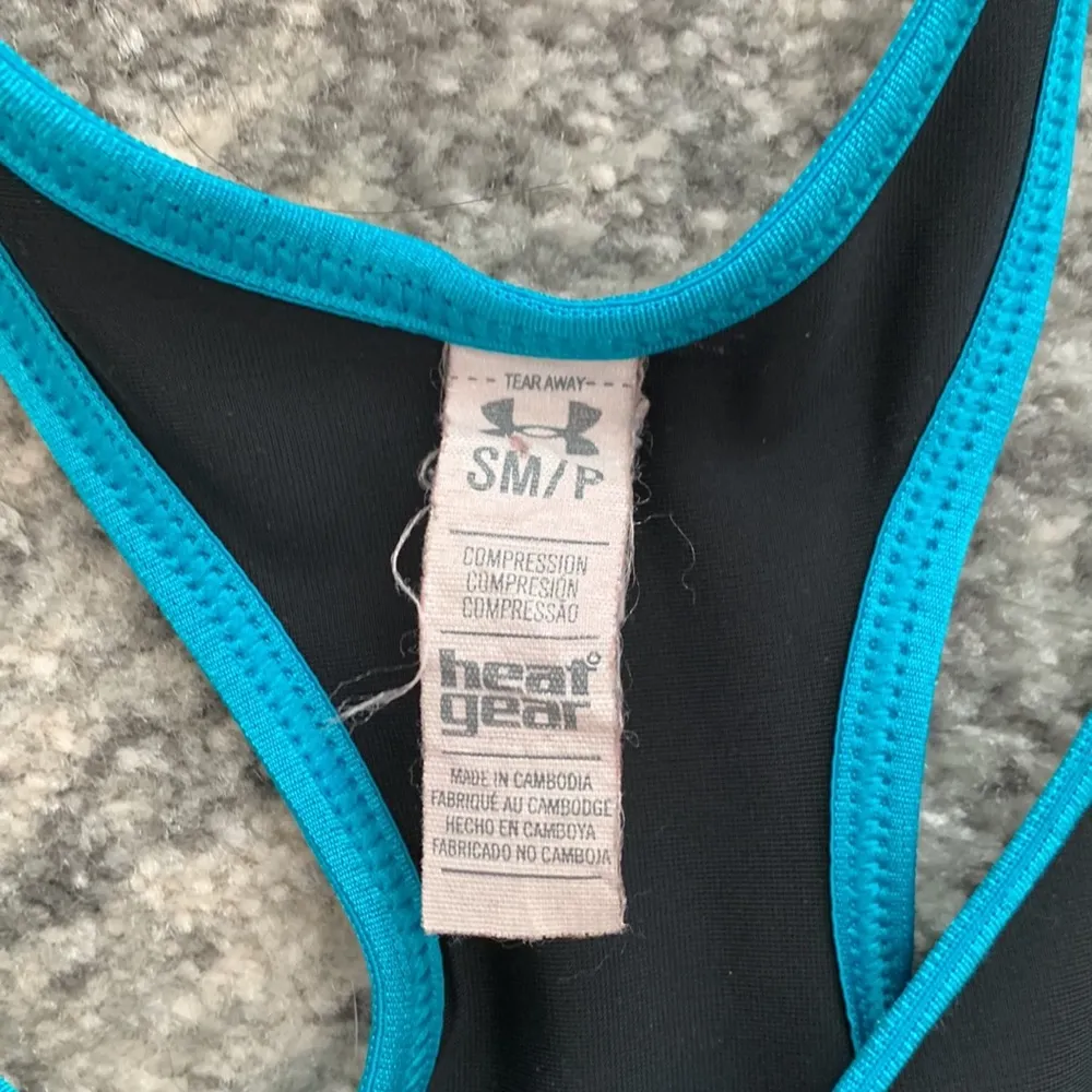 Black UA Compression Racerback Sports Bra - Image 3