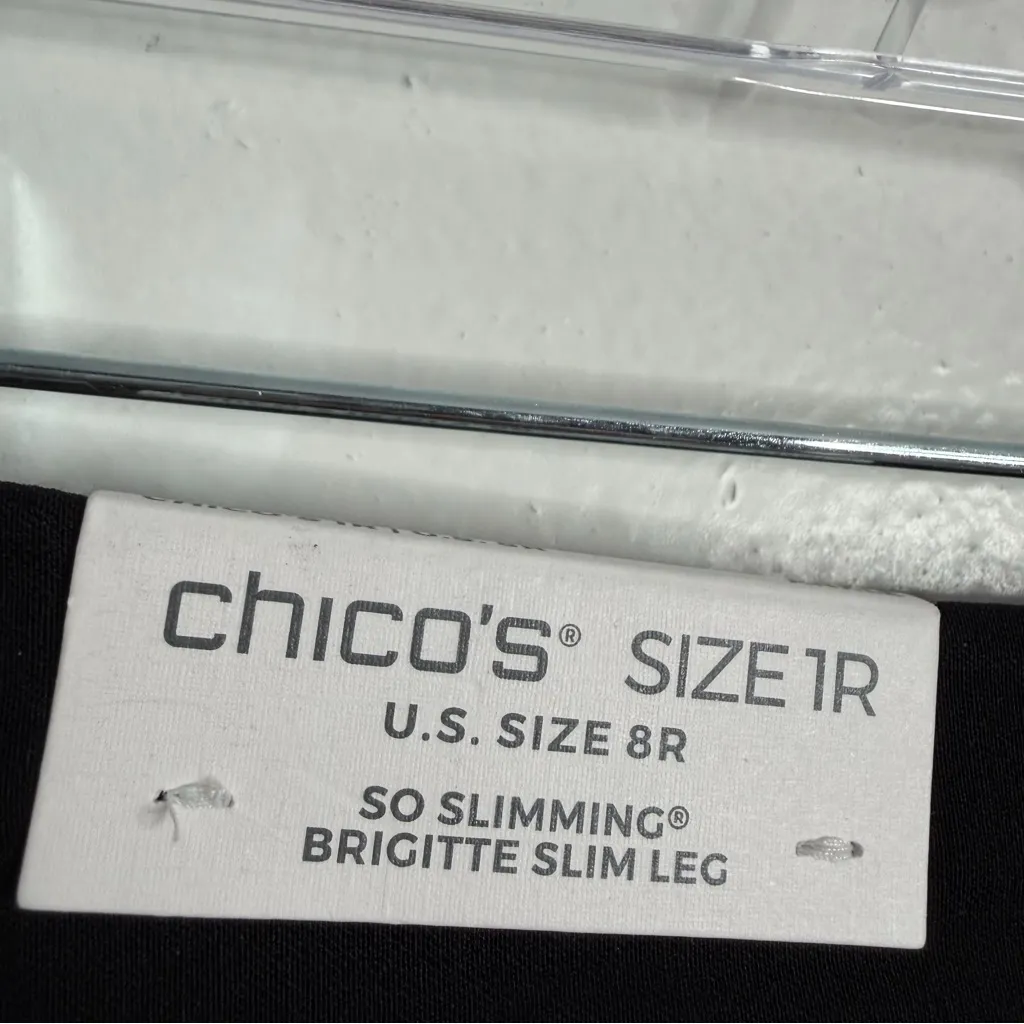 NWT Chico’s Brigitte Slim Ankle Black Pants 8 Chico 1 Casual Stretch Minimalist - Image 6