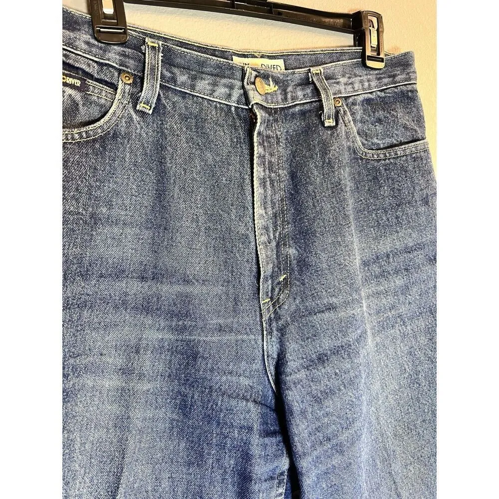 Vintage Sun River Mom Jeans‎ Womens 12 Regular Faded Dark Stone Y2K Made USA Blue - Image 2