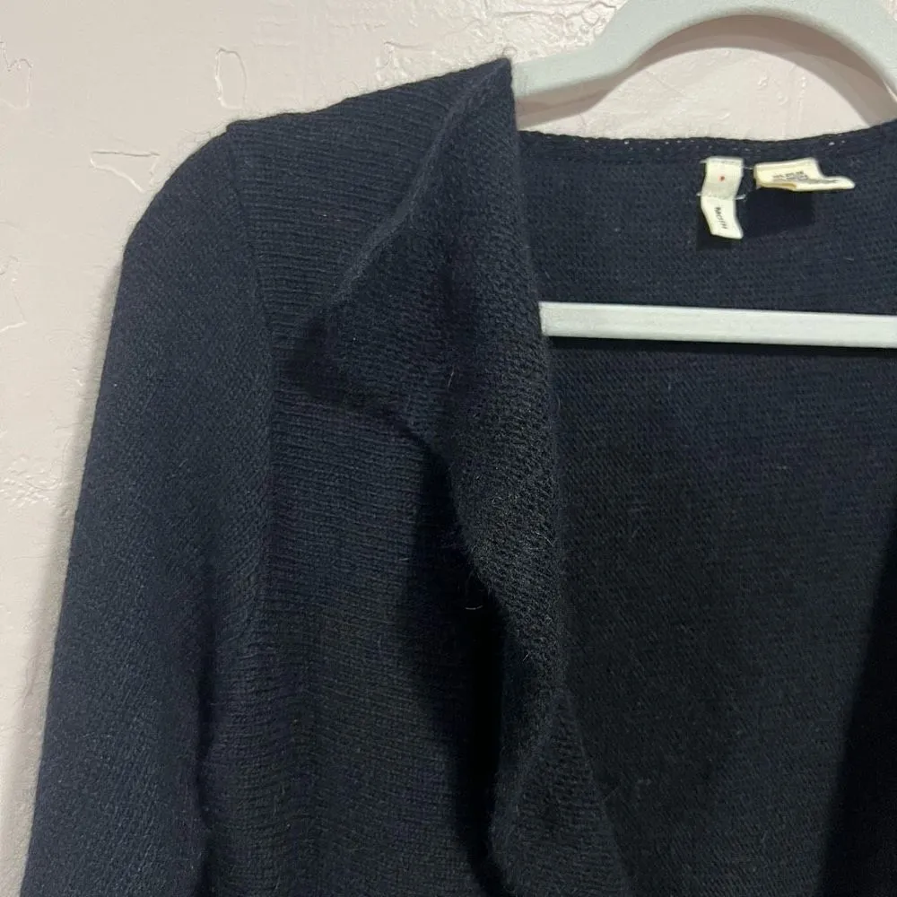 MOTH Anthropologie Lambs Wool Angora Rabbit Flap Black Cardigan Sweater Size M Size M - Image 3