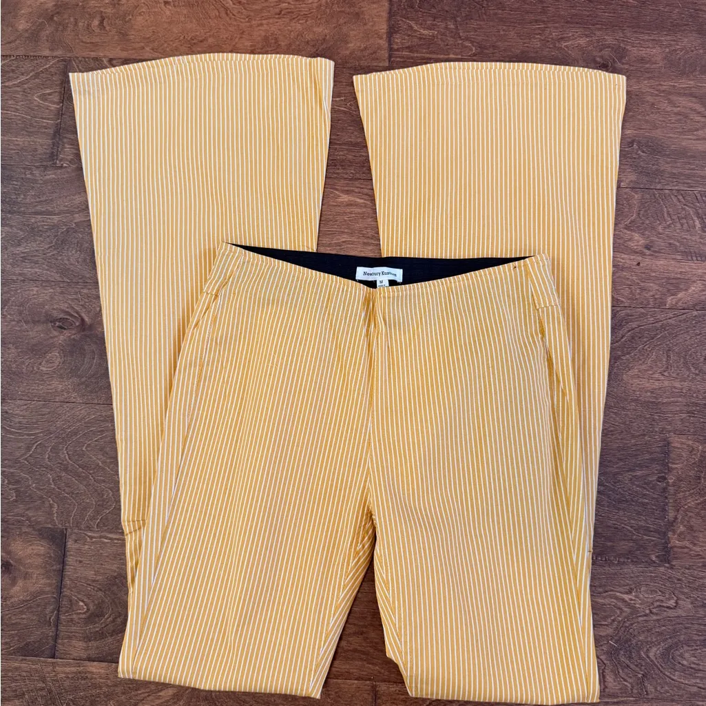 Newbury Kustom NWOT The Hayes High Waist Striped Flare in Mustard - Image 5