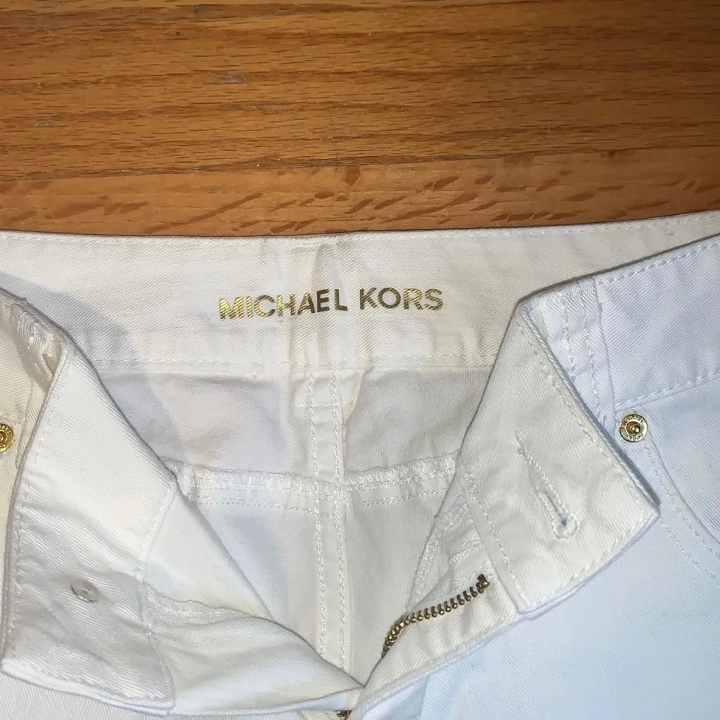 Michael Kors Denim Jeans White Women's Size 6 - Image 4