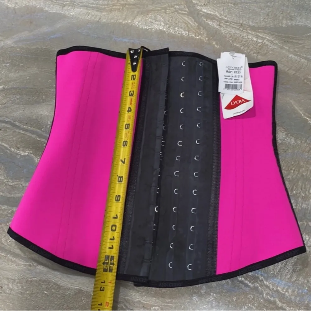 High Compression Latex Waist Trainer Size Medium Pink - Image 5