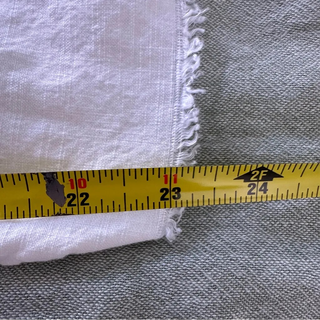 Frank & Eileen Women’s White Cotton Flax Pants Size 0 - Image 7