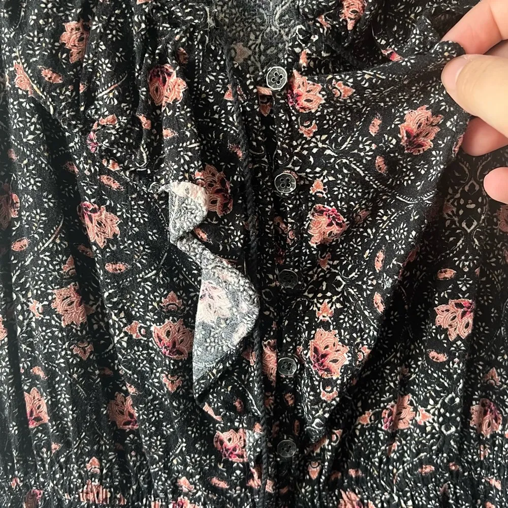 American Eagle Printed Floral Off-the-Shoulder Mini Dress Small - Image 5