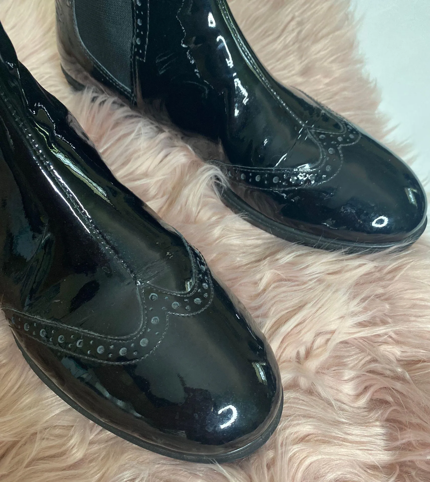 Ecco Touch 15 Mid Cut Bootie Patent Leather Boots - Image 5