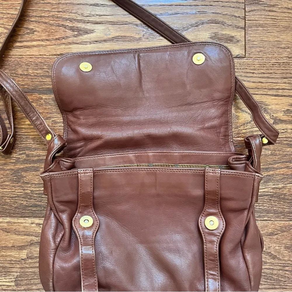 Vintage Brio! Brown Cross Body Satchel Shoulder Bag - Image 15
