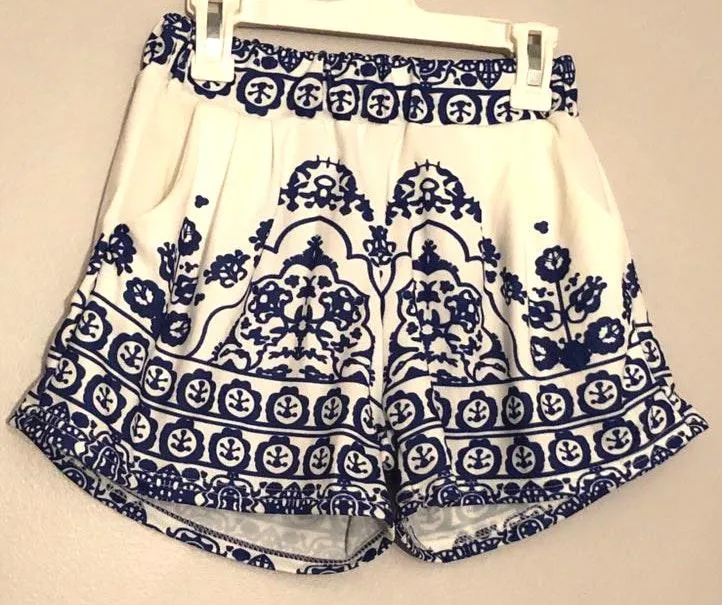 Blue Print Shorts - Image 2