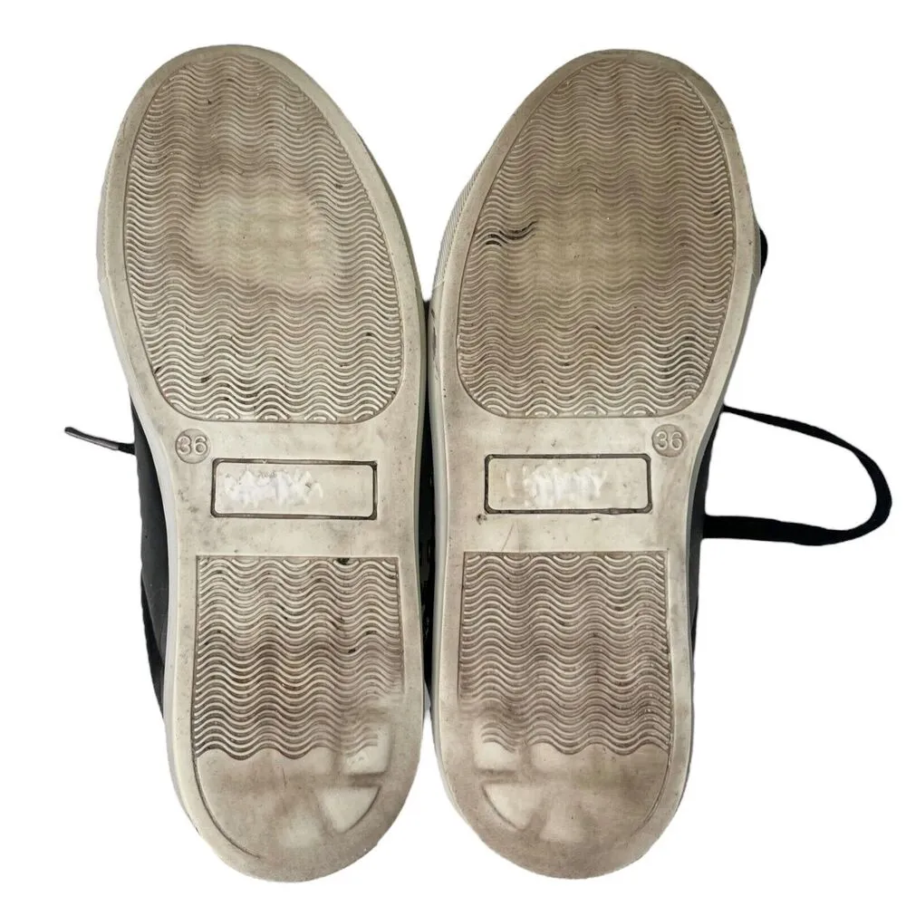 Zadig & Voltaire Zv1747 Skull Sneakers Women’s Size 6 Black Leather Studded Shoe - Image 11