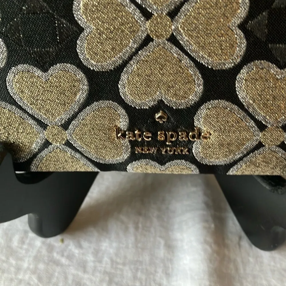 Kate Spade: Black & Gold Odette Jacquard Universal Padded Laptop Sleeve - Image 2