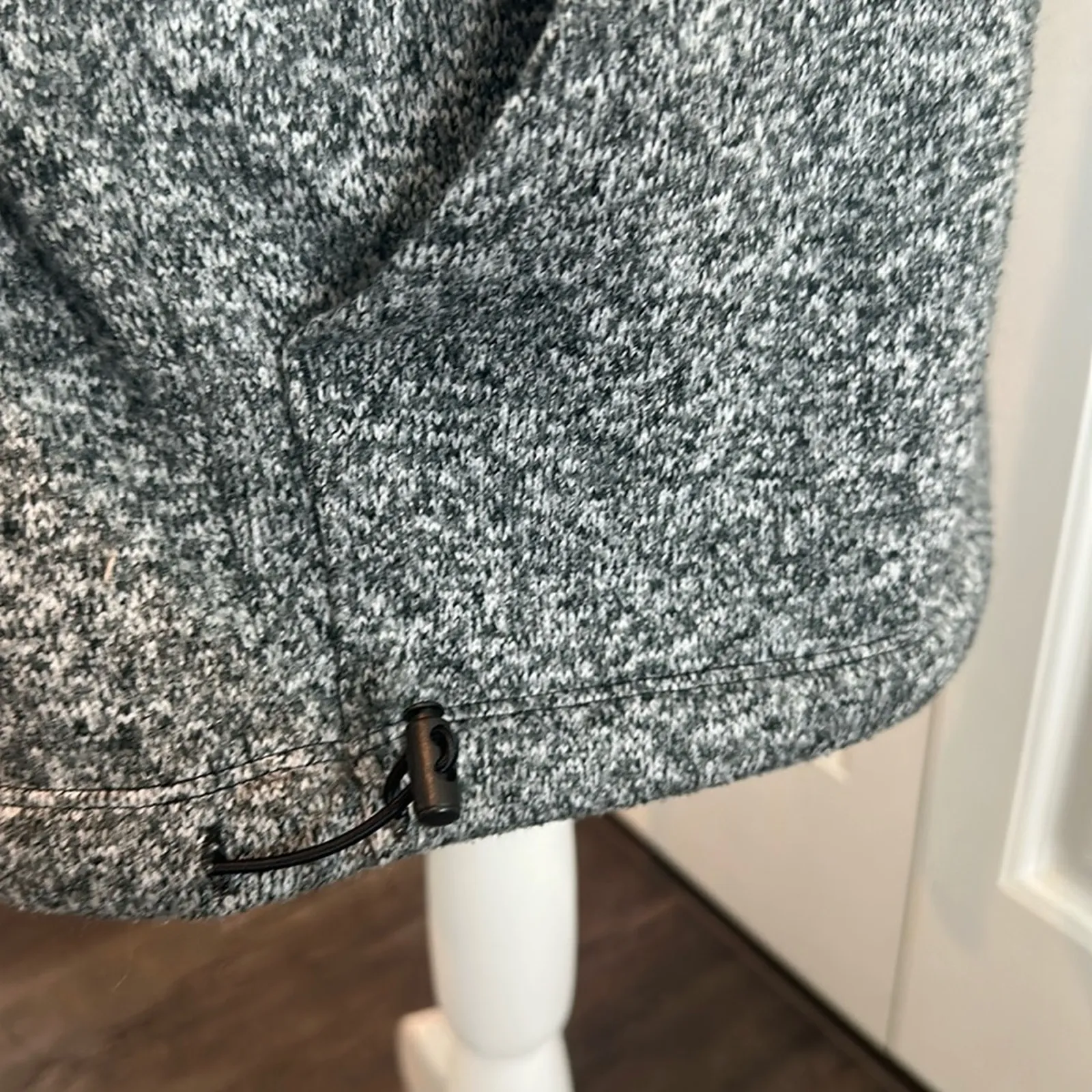 PINK by Victoria’s Secret Large Marled Gray Quarter Zip Pullover - Image 4