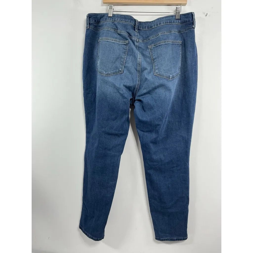 Womans Sonoma Distressed Blue Jeans 18 R Skinny Excellent Condition - Image 2