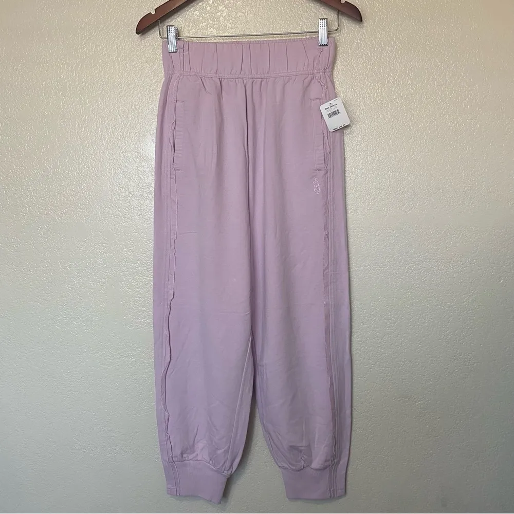 Free People Where The Wind Blows Joggers In Powdered Lavender Size XS NWT - Image 3
